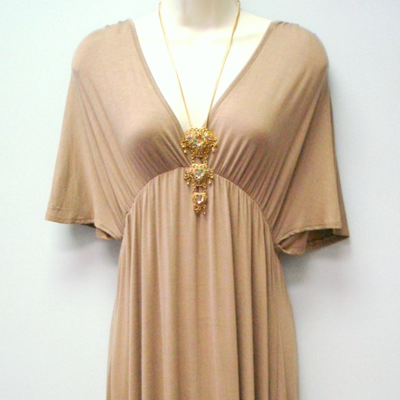 Cantata Dresses & Skirts - NWT Cantata Sand Empire Wst Butterfly Slev Dress +